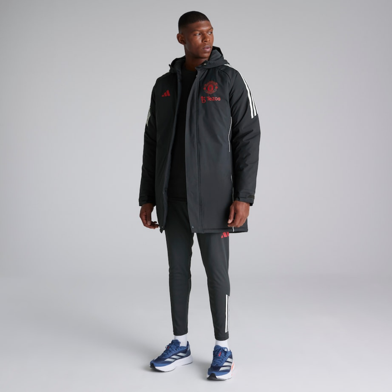 Manchester United European Training Tiro 24 Stadium Parka Dark Grey