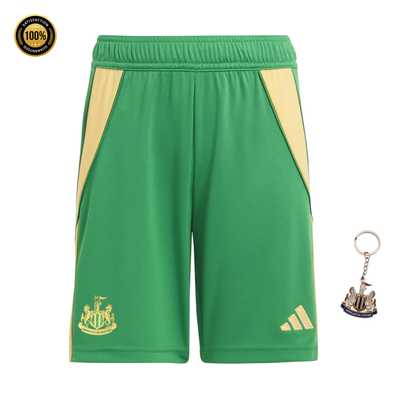 Newcastle United Adidas Green Goalkeeper Shorts Kids 2024/2025